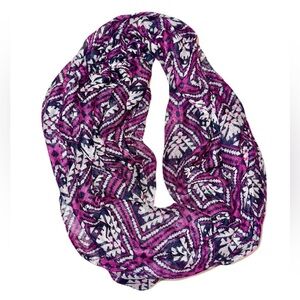 Dark blue & purple infinity scarf